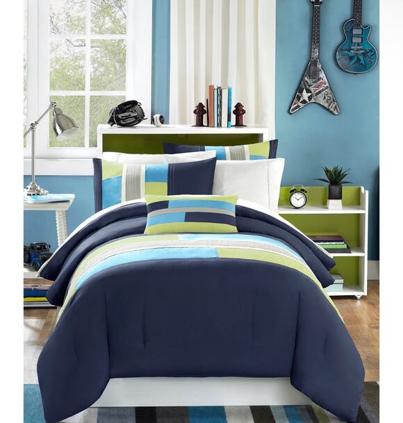 Macys Other - New Mi zone blue & green comforter bedding set 3pc twin twin XL